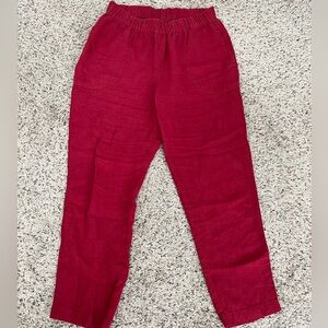 NotPERFECTLinen Genova pants red wine m/l